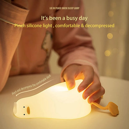 LED Squishy Lazy Duck Night Light