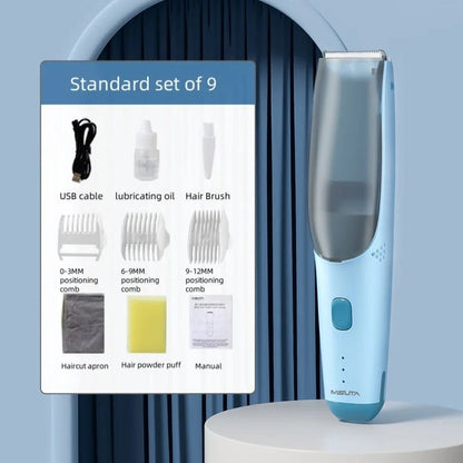 Baby Hair Clipper with Vacuum Cleaner Electric Hair Clipper with 3 Positioning Combs Children's Rechargeable Hair Clipper - Rtigos