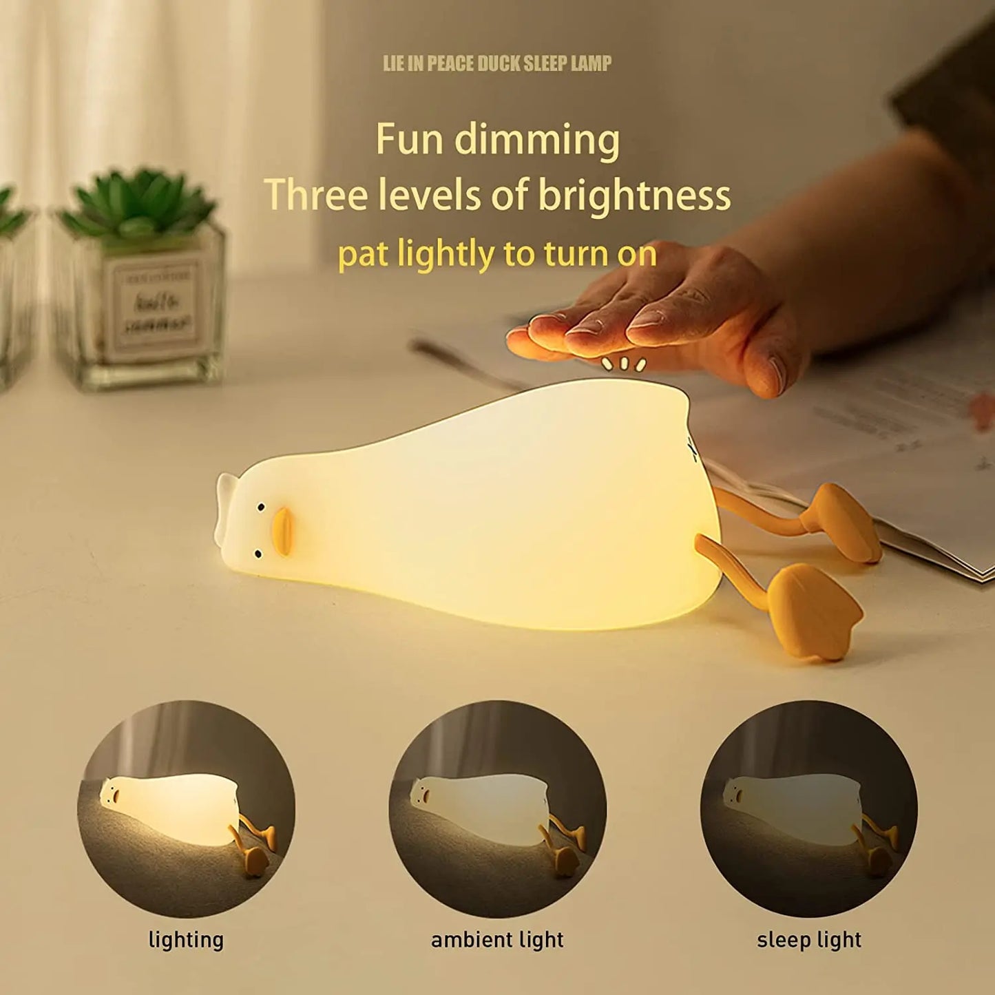 LED Squishy Lazy Duck Night Light