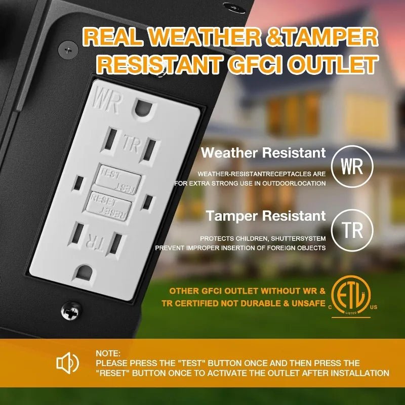 GlowPort®, Dusk to Dawn Outdoor Light with GFCI Outlet - Rtigos
