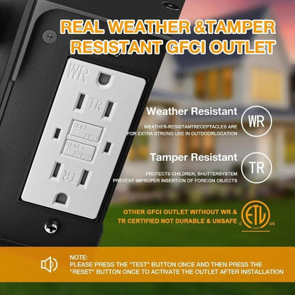 GlowPort®, Dusk to Dawn Outdoor Light with GFCI Outlet - Rtigos