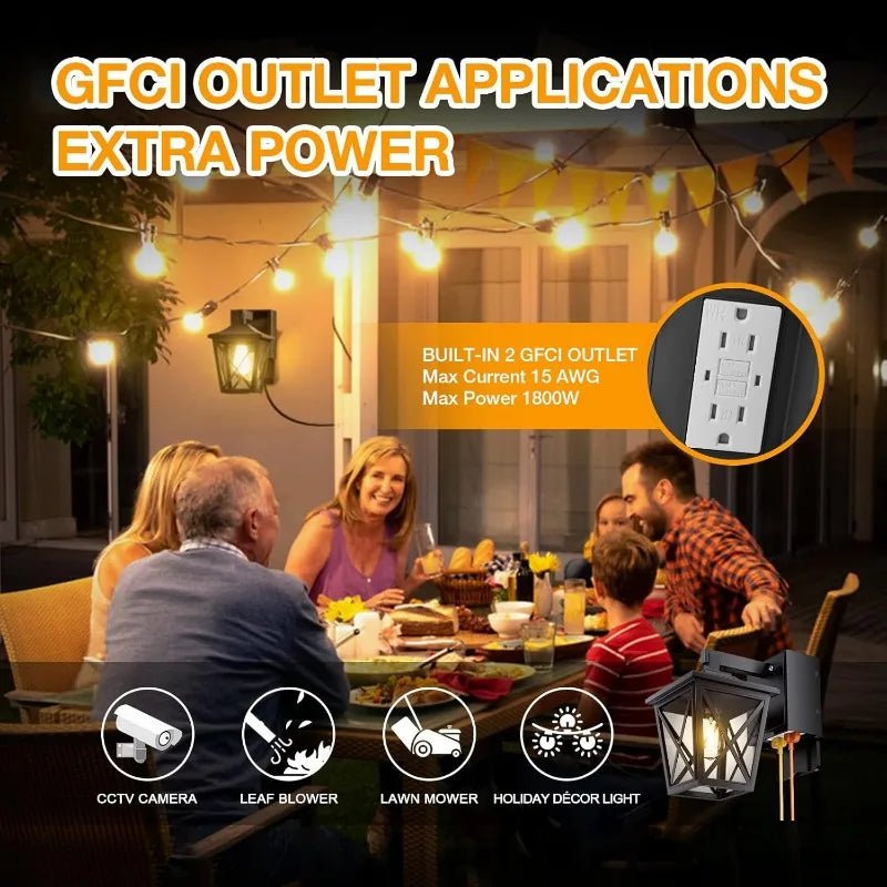 GlowPort®, Dusk to Dawn Outdoor Light with GFCI Outlet - Rtigos